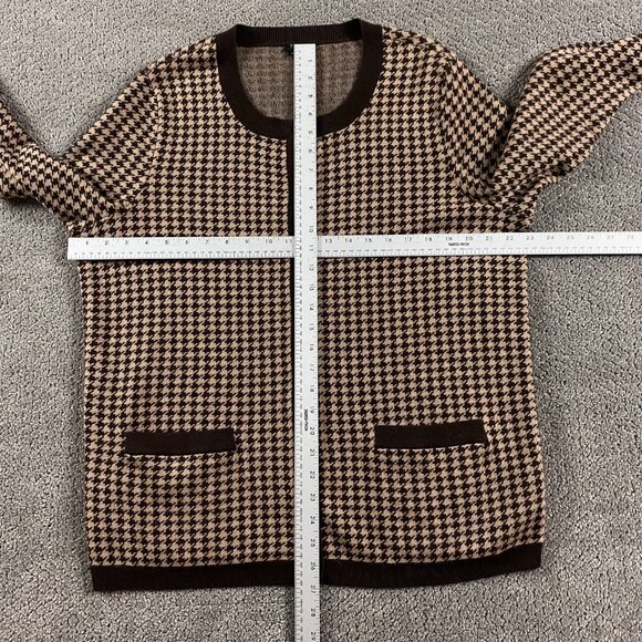 Talbots Brown and Tan Houndstooth Cardigan - Picture 5 of 10